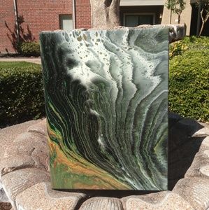 Acrylic + resin abstract hand painted artwork